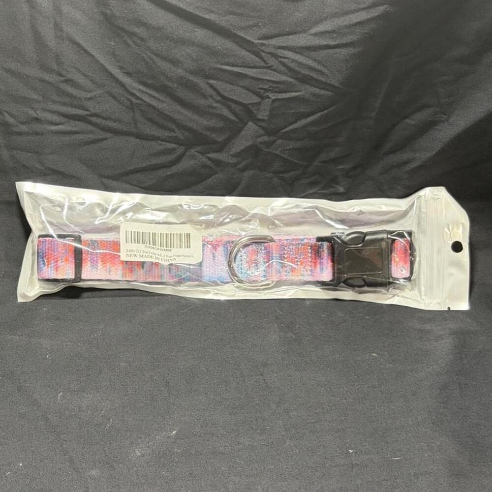 🚨 New DARUIXZ Adjustable Nylon Dog Collar multicolored "Foggy Forest" Size: L